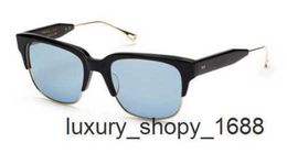 Dietra Luxury Designer Sunglasses Traveler 19014 Sunglases Matte Black18K Gold 55mm
