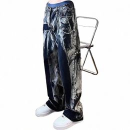 fi Hip Hop Jeans for Men Teens Baggy Streetwear Punk Rock Style Cool High Street Wide Leg Jean Male American Harajuku BF F1q4#