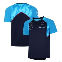 오토바이 의류 2023 신제품 F1 Forma One Racing Suit Short Sleeve 티셔츠 캐주얼 크루 넥 티 최신 스타일은 Customi OTQV7이 될 수 있습니다.