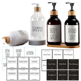 Liquid Soap Dispenser Bamboo Punp Shampoo Refillable Body Wash Dish Bottle For Bathroom & Kitchen Large-capacity Sub-bottling