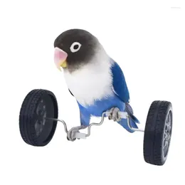 Other Bird Supplies Toys Bicycle Parrot Balance Toy Mini Double Row Roller Skates Pet Small Training Rotary Wheels