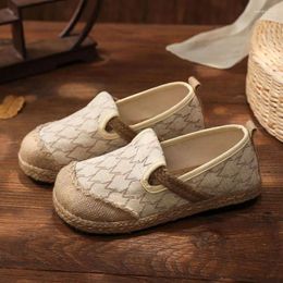 Casual Shoes Vintage Ladies Cotton Linen Handmade Vegan Black Beige Women Comfort Walking Flat Loafers Slip On Sneakers