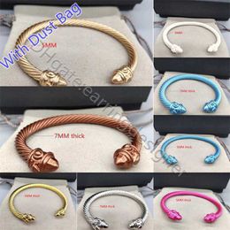 bracelets designer bracelet 18K gold men Charm Jewelrys 5MM 7MM gold twist Accessories cable 14k gold high quality twisted bangle open wedding gifts luxurys