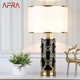 Table Lamps AFRA Desk Luxury Contemporary Fabric Light Decorative For Home Bedside Bedroom