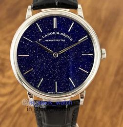 Alengey watch luxury designer9 Full Mens Watch 18K Platinum Starry Sky Disc Manual Mechanical Mens 205 IOAE5