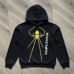 Men's Hoodies Sweatshirts Fr shipping pure cotton fabric with smiling face spider print CPFM XYZ hoodie mens and womens sports shirt hooded G240529