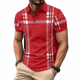 2024 Summer Fi Fi nova camisa de pólo de lapela Butt Sports Fitn Men estilo praia casual solto rápido lapela de lapela masculina 26vp#
