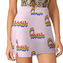 Skirts Queer Transgender Live With Pride Rainbow Pocket Shirt Gay T-Shirt Cute Tee Pri Light Proof Trouser Skirt