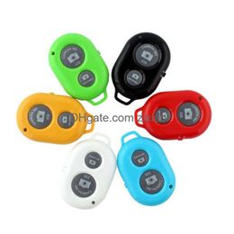 Cell Phone Photograph Accessories Bluetooth Remote Shutter Adapter Selfie Control Camera Mobile Wireless Self Pole Shutte For Drop D Dhlj0