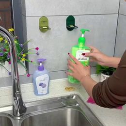 Liquid Soap Dispenser Wall-mounted Perforated Free Storage Rack Toilet Shower Gel Shampoo Hanging Traceless Bathroom Bracket Hook