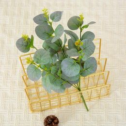 Decorative Flowers Artificial Plants Fake Flower Bunches Silk Eucalyptus Leaves Restaurant Dining Table Decoration Simulation Plant Money