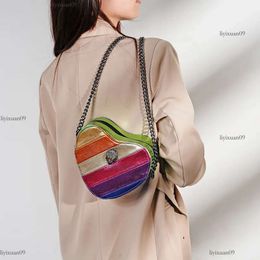 Kurt Geiger Handbag New Shoulder Bag Kurt Geiger Bag Contrast Rainbow Splice Crossbody Bag Brand Designer Handbag Fashion Trend Women's Bag 318