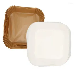Disposable Dinnerware 100Pcs Fryer Non Stick Paper Liner Oil Proof Waterproof Square For Microwave Frying Pan