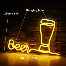 LED Neon Sign Beer n Sign LED Light Customized Letter n Light Wall Decor Lamp for Beer Bar Party Club Kitchen Decor USB LED n Light