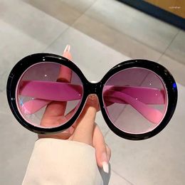Sunglasses Oversized Round Big Frame Women For Men Designer Sun Glasses Vintage Punk Eyeglasses Pink Shades