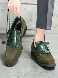 Casual Shoes Fashion High Quality Leather Shoe Handmade Wedding Party Non-slip Tassel Loafers Oxford Mens Slip-on Outdoor