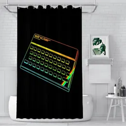 Shower Curtains Black Bathroom ZX Spectrum Waterproof Partition Unique Home Decor Accessories