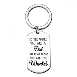 Keychains Stainless Steel Keyring Dad Mothers Friend Key Ring Family Love Keychain Son Daughter Sister Brother Mom Fathers Chain Gifts