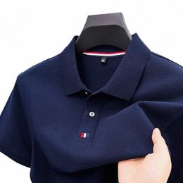 Wysokiej jakości męska koszula polo 100%Cott Capel Haft Haft T-shirt oddychający z krótkiego rękawu koreański busin swobodny golf letni mężczyzna###