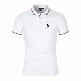 Herren Polo Fi gedrucktes T-Shirt Kurzarm Shirt Slim Fit Casual Herren Golf Bussin Social Atmable Clothing Neu 57D1#