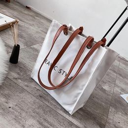 Shoulder Bags Women Canvas Shopping Bag Female Cloth Environmental Storage Handbag Reusable Foldable Eco Grocery Totes #sr