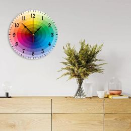 Wall Clocks Chromatography Art Modern Simple And Hung Clock For Study Bedroom Living Room Bathroom