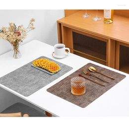 Table Mats Leather Washable Placemats For Dining Cloth Pattern Mat Oil-Proof Waterproof Non-slip Heat-Resistant Tableware Place