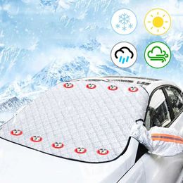 Car Covers Magnetic Large Size Snow Cover 9 Magnet Adsorption Windproof for SUV/MPV Windshield Sun Shade Cover Anti Frost Sun Protection S2460533