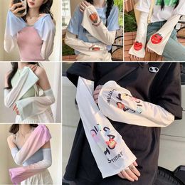 Sleevelet Arm Sleeves Fashion Gauze Sunscreen Cover Outdoor Driving Arm Cover Sun Damage Womens Loose Arm Protective Gloves Y240601TTAQ