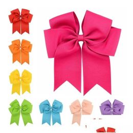 Hair Accessories 6 Inch Girls Kids Grosgrain Ribbon Big Bowknot Clip Toddler Large Boutique Cheer Bow Children Barrettes Hairpins ZZ