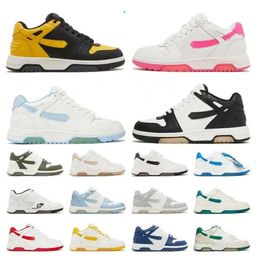 Designer Out of TOP Office Sneaker Casual Shoes yellow white black peach blue green Women Sneakers Mixed Colour Lace Up Flat Men Top Navy Vintage size36-45