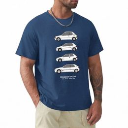 peu geot 205, 106, 306 Rallye Classic Car Collecti Artwork. T-Shirt for a boy cute clothes summer clothes mens plain t shirts 17pM#
