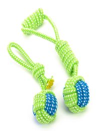 Pet Supply Dog Toys Dogs Chew Teeth Clean Outdoor Traning Fun Playing Green Rope Ball Toy For Large Small Dog Cat 712297905880