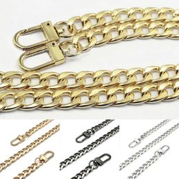 20406080100120cm Metal Chain DIY Gold Silver Bag Strap Replacement Purse Chain Shoulder Bag Straps for Small Handbag 240526