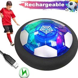 Novelty Games 18/11cm electric football ball hanging football toy football flash air cushion floating foam football childrens gift with LED lights T240605