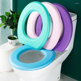 Toilet Seat Covers Waterproof Cover Winter Warm Soft Washable Sticker Foam Thicken Mat Silicone Four Seasons Bathroom