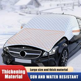 Car Covers Extra Large Car Snow Cover Multilaye Thicken Car Winter Windshield Hood Protection Cover Snowproof Anti-Frost Sunshade Protector S2460533