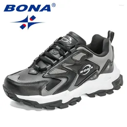 Casual Shoes BONA 2024 Designers Soft Men Autumn Winter Breathable Outdoor Sneakers Man Light Walking Footwear Mansculino