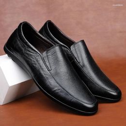 Casual Shoes Men Loafers Slip On Classic Office Business Men's LuxuryFashion Elegant Formal Dress Oxford For Moccasins