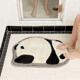 Carpets Panda Bathroom Mat Cute Fluffy Animal Anti Slip Bathmat Bedroom Floor Foot Pad Kids Room Nursery Decorative Home Decor