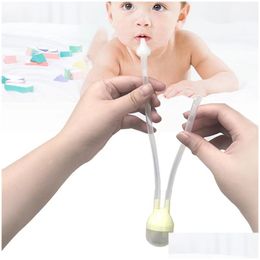 Nasal Aspirators Newborn Baby Safety Nose Cleaner Vacuum Suction Aspirator Snot Clean Bodyguard Flu Protection Accessories Drop Delive Otb2H