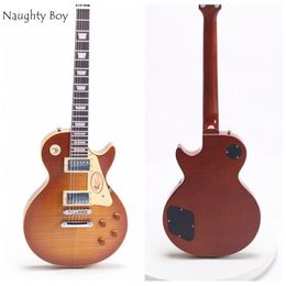 New Arrival Top Quality Electric Guitar Standard Flame Maple Veneer Tobacco light burst fast shipping