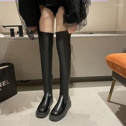 Casual Shoes Female Platform Boots Women's Winter 2024 Thigh High Fashion Slim Chunky Heels Over The Knee Women Party