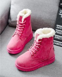 Hot Sale-Snow 2019 New Mid-Calf Boots Ladies Cotton Winter Boots Women Warm Women Shoes Winter Women Boots Lace Up2229438