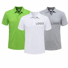 Summer casual respirar camisas polo da empresa logotipo de impressão personalizada bordado perspirado de design e mulheres tops de manga curta A6bv#