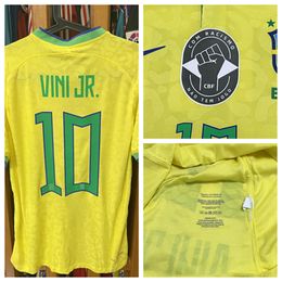 Match Worn Player Issue wc22 Bra home Shirt Jersey Short sleeves Neymar Vini Rodrygo Football Custom Patches Sponsor