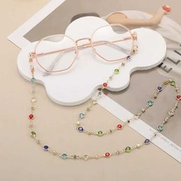 Eyeglasses chains Vintage Bohemian Beads Glasses Chain Crystal Glasses Chain Glasses Holder Lanyard Straps Neck Chain Fashion Eyewear Accessories