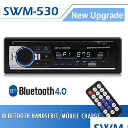 Car Audio Swm-530 Radio Stereo Bluetooth 1 Din 12V O Mtimedia Mp3 Music Player Fm Radios Dual Usb Aux App Positioning Drop Delivery Au Ote5L