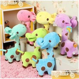 Stuffed Plush Animals P New Cute Giraffe Soft Toys Animal Dear Doll Baby Kids Children Birthday Gift 6 Colours For Choices Drop Deliv D Otenq