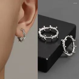 Hoop Earrings Silver Colour Hoops For Women Men Teens Luxury Fashion Trendy Party Gothic Jewellery Aesthetic Accessories